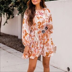 NWOT Pink Lily Floral Dress